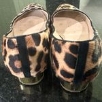 J.Crew  Leopard Print Flats Calf Hair gold heel runs a little big some wear GUC Photo 1