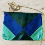 2009 MATTHEW WILLIAMSON for H&M Blue Green Patch Soft Leather Crossbody Bag Photo 5