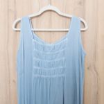 Holy Clothing Womens Maxi Dress Size 2X Blue Chambray Embroidered Boho Romantic Photo 7