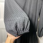 Waverly Grey | Sasha Check Pattern Drop Waist Blouson Mini Dress Black Sz Small Photo 4