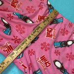 WARNER BROTHERS Playboy Penguin fleece pajama pants dressed to chill size XL Pink Photo 7