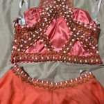 Rachel Allen Coral two piece beaded Dress Photo 4