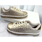 Women's Uubaris Gold Sparkled Tennis Shoes Size 8 Photo 1
