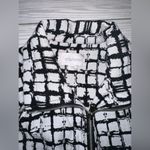 Erin London  Checkered Zip Up Fitted Jacket Light Coat Women’s Size Medium Photo 1