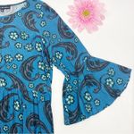 For Love & Lemons  X Urban Outfitters Trumpet Bell Sleeve Paisley Floral Dress Photo 5