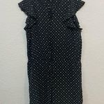 Madewell  Silk Sleeveless Open back Romper Black Beige Pattern Size Medium Photo 3