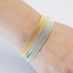 Boutique NEW 2 mm Gold Plated Stainless Steel 316Lā Stackable Guitar String Bracelets Photo 3