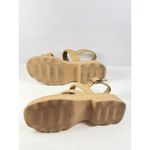 Vince  Sandals Beige Santa Cruz Leather Slingback Strappy Platform Chunky US 9.5M Photo 3