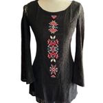 Flying Tomato Black Lace Bell Sleeve Mini Dress Photo 0