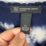 INC Tie Dye Midi Dress 0X Navy White Boho Beach Festival Hippie Resort Costal Blue Photo 3