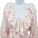 Anthropologie byTiMO Cotton Slub Midi Dress Floral Print Lace Button Down Cottagecore Small Photo 37