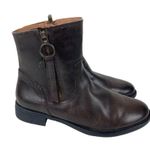 Bussola * Trapani Taylor Leather Ankle Boots Booties 37 Vintage Calf Seal Brown Photo 3