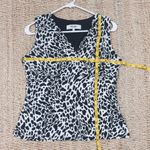 Jones Studio Women's White & Black Animal Print Sleeveless Tank Top Size S Photo 5