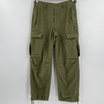TNA Aritzia Supply Cargo Pants Green Heavyweight Cotton Baggy Women’s Size 0 Photo 1