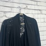 Cable & Gauge  Black Lace Open Front Cardigan Women’s M Sheer Draped Overlay Photo 2