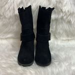 Dolce Vita Black Suede Leather Adjustable Buckle Mid Calf Moto Boots D21 Size 8 Photo 4