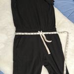 Monrow short sleeve drawstring waist jogger size small jumpsuit Black Photo 11