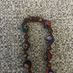 Vintage Italian Murano Millefiori Art Glass Beaded Necklace Brown Photo 10