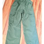 Halara Wide Leg Cargo Pants Olive Green High Waist Casual Trousers S Photo 2