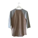 Disney Mickey Mouse Graphic Long Sleeves Tee Gray Tan Crewneck Soft SZ L # 1759 Photo 5