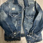 No Boundaries Distressed Blue Denim Jacket  Women’s Size S Photo 0