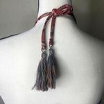 Aurum Halter Neck Geometric Triangle Bikini Top Tassel Tie Padded Size 6 New Pink Photo 13