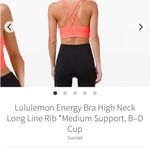 Lululemon  Energy Bra High Neck Long Line Rib *Medium Support, B-D Cup Photo 8