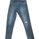Levi's  Wedgie Skinny Jeans Womens 26 Blue Stretch Button Fly Distressed  Pre Own Photo 0