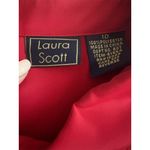 Laura Scott Laura Scott Women's Vintage Red Button-Up Blouse Size 10 Long Sleeve Photo 2