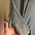 Aeropostale Cardigan Sweater by , grey & white, open front w beautiful knitting Photo 5