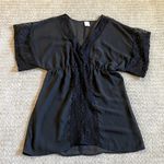 Xhilaration Black Sheer With Lace Swim Coverup Photo 0