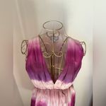 Adam Adam Lippes pink purple ombré dip dye v neck dress with pockets size 4 Photo 10
