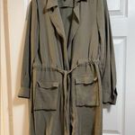 Alex Marie Army Green Waist Tie Coat Utility Jacket Size 8 Photo 0