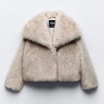 ZARA Faux Fur Coat Photo 0