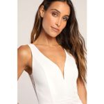 Lulus NWT Long-Lasting Love Ivory Lace V-Neck Mermaid Dress Wedding Bride Sz XS Photo 9