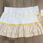 Sofibella 15” Mid Rise Gold Jewel White And Yellow Side Pocket Tennis Skirt Skor Size 1X Photo 0