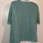 SheIn Women’s Scallop Trim Contrast Eyelash Lace Blouse 🆕 Large 8/10 Photo 10