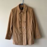 Gallery  Camel Tan Color Wool Blend Pea Coat Size M Fall Winter Photo 0