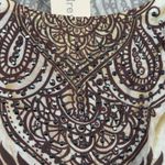 Dress Barn  Blouse M Multicolor Paisley Sublimation Shimmer Beaded Boho Tunic Y2K Photo 4