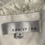 Adelyn Rae White Black Lace Contrast Trim High Neck Dress size Medium Photo 8