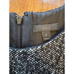 J.Crew Women's  Lace and Tweed Wool Sheath Dress Size 0 Black and White Photo 4