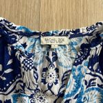 Rachel Zoe Women's Blue Floral Short Sleeve Crop Blouse Size Large Photo 1