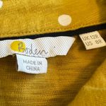 Boden Bright Yellow Polka Dot Dress Button Photo 11