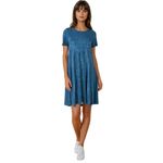 LuLaRoe Teal Spacedye Casual T-Shirt Dress XS Photo 1