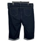 Rafaella Comfort Fit Stretch Dark Indigo Weekend Cuffed Skimmers Size 16 New! Photo 2