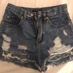 Forever 21 Distressed High Waisted Jean Shorts Photo 0