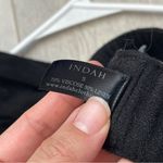 Indah Raina Bralette linen plunge crop top womens Black (small) going out party Photo 5