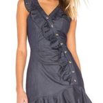 Parker  Moira Eyelet & Ruffle Chambray Dress 00 Photo 0