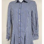 Derek Lam Collective Blue Striped Shirt Dress Size 38 Photo 6