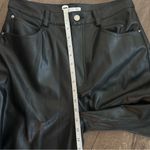 We Wore What Black Vegan Faux Leather High Rise Wide Leg Pants Trousers 28 Photo 6